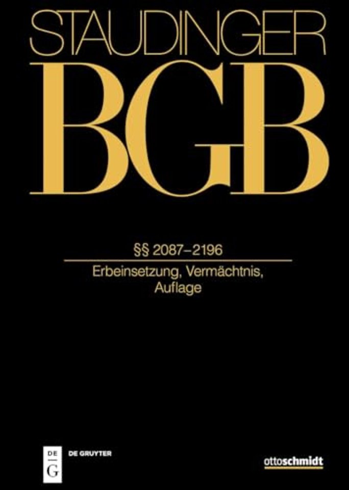 §§ 2087-2196 (Erbeinsetzung, Vermächtnis, Auflage)