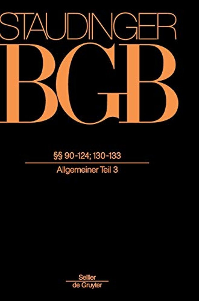 §§ 90–124; §§ 130–133 – (Allgemeiner Teil 3)