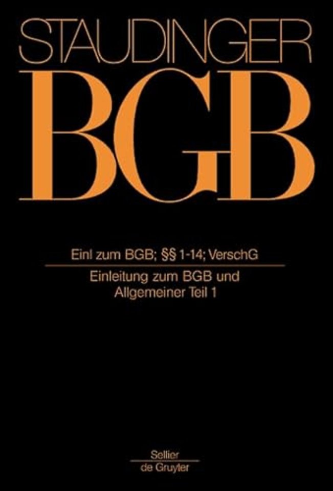 Einleitung zum BGB; §§ 1–14; VerschG – (Einleitung zum BGB und Allgemeiner Teil 1)