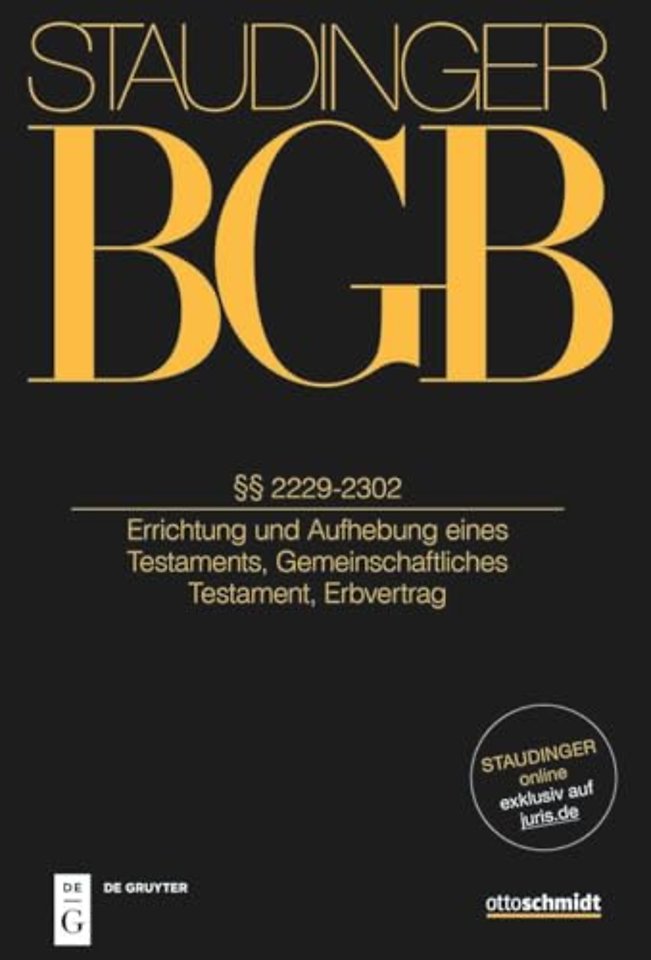 §§ 2229–2302 – Errichtung und Aufhebung eines Testaments, Gemeinschaftliches Testament, Erbvertrag