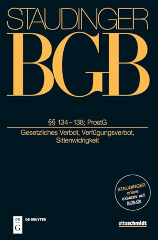 134–138; ProstG – (Gesetzliches Verbot, Verfügungsverbot, Sittenwidrigkeit)