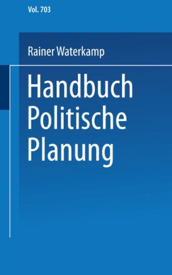 Handbuch politische Planung