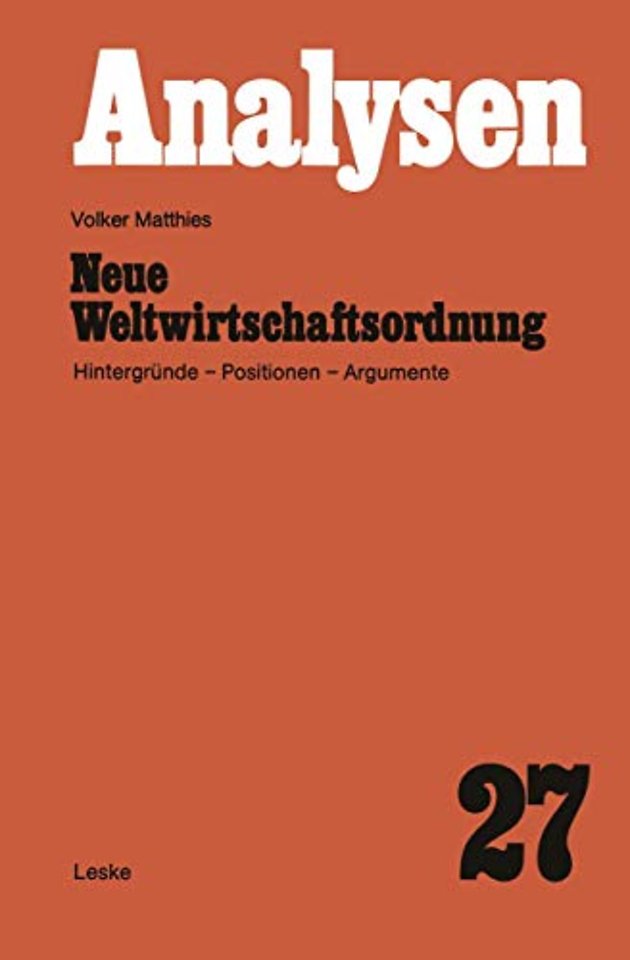Neue Weltwirtschaftsordnung
