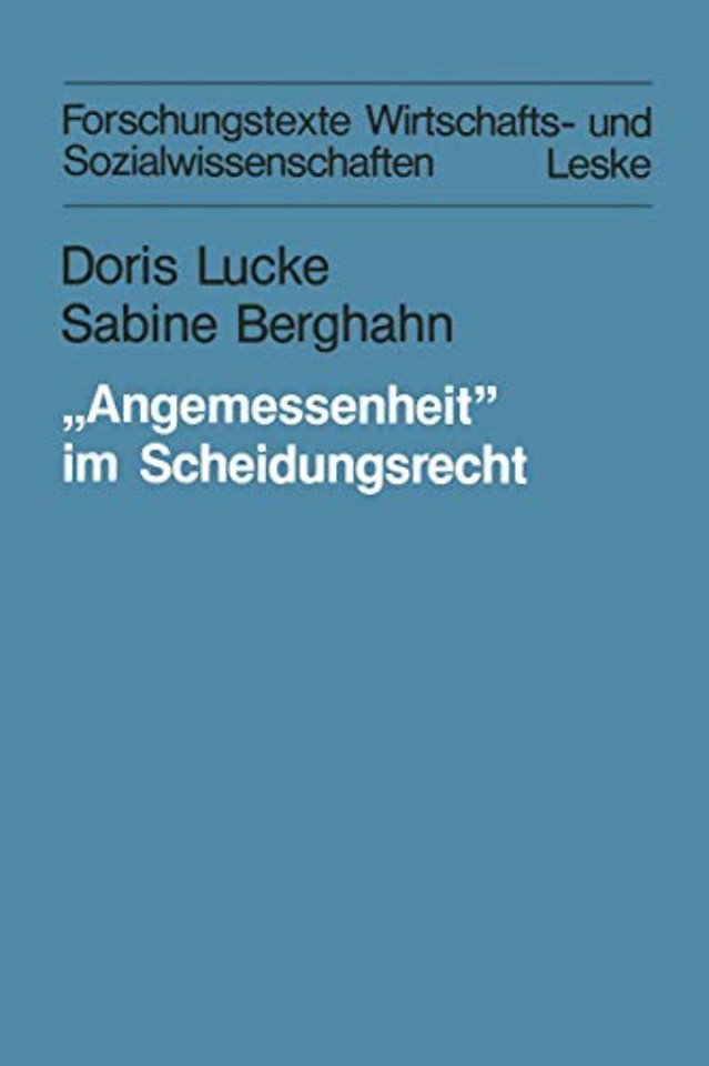 „Angemessenheit” im Scheidungsrecht