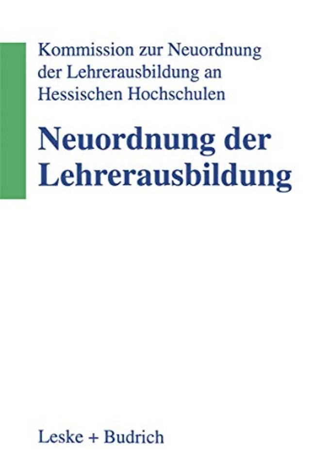 Neuordnung der Lehrerausbildung
