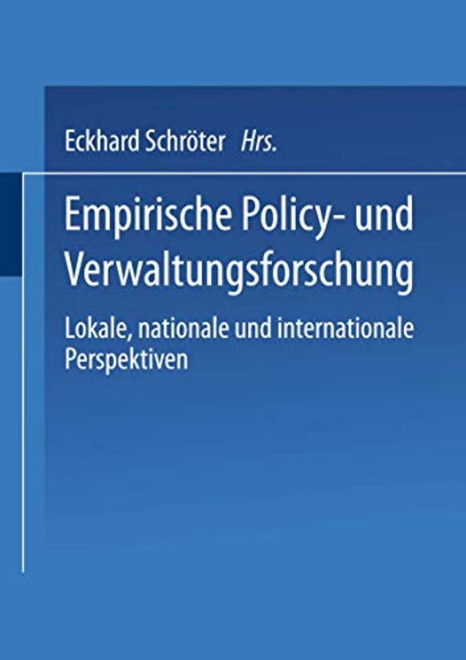 Empirische Policy- und Verwaltungsforschung