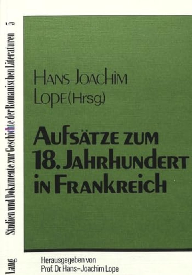 Aufsaetze zum 18. Jahrhundert in Frankreich