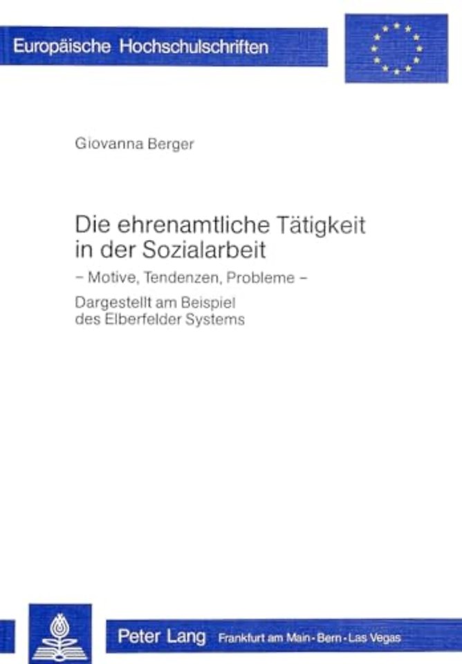 Die ehrenamtliche Taetigkeit in der Sozialarbeit