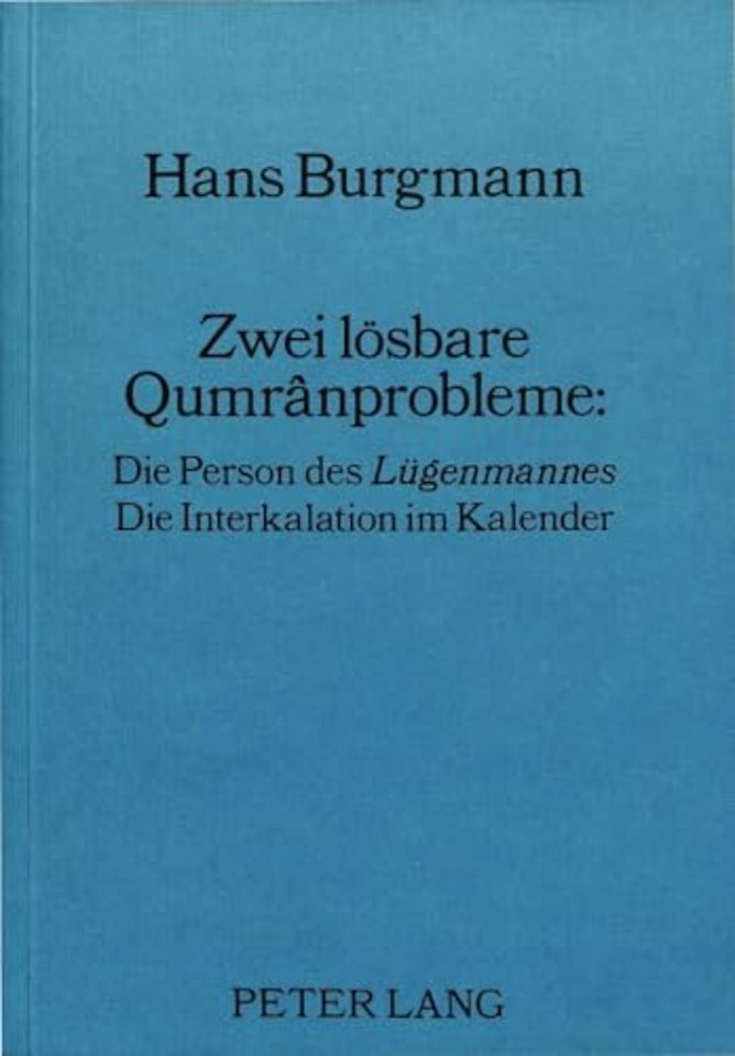 Zwei loesbare Qumranprobleme: