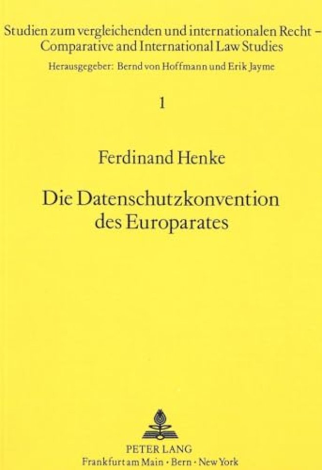 Die Datenschutzkonvention des Europarates