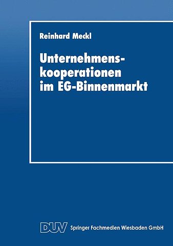 Unternehmenskooperationen im EG-Binnenmarkt