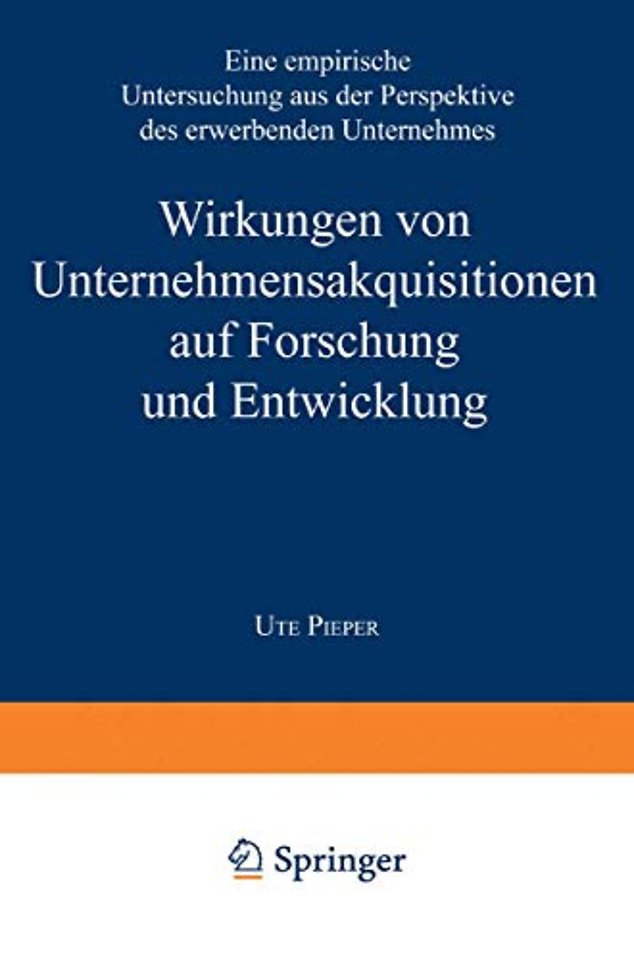 Wirkungen von Unternehmensakquisitionen auf Forschung und Entwicklung