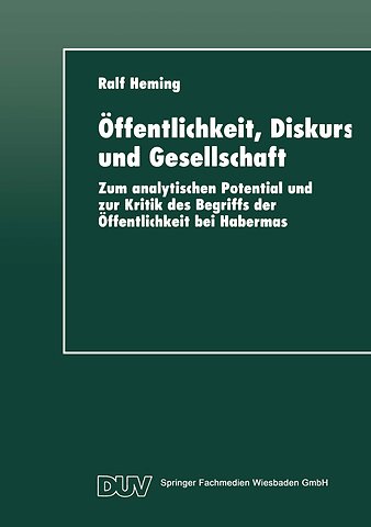 Öffentlichkeit, Diskurs und Gesellschaft