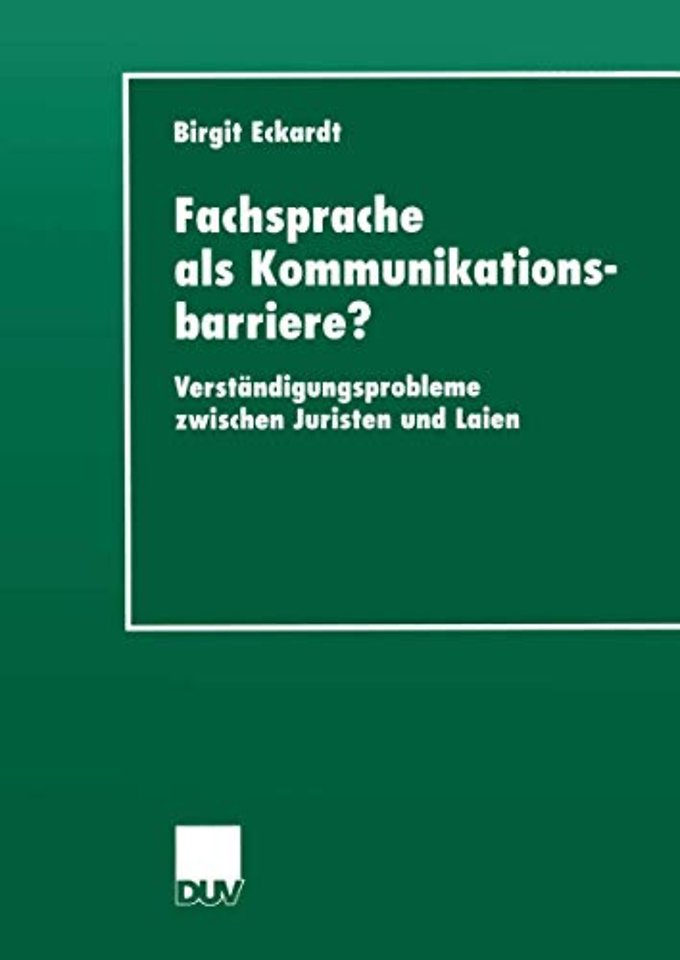 Fachsprache als Kommunikationsbarriere?