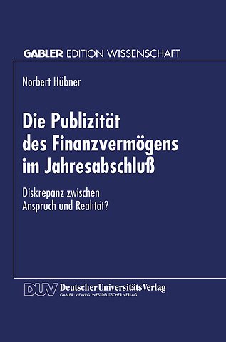 Die Publizität des Finanzvermögens im Jahresabschluß