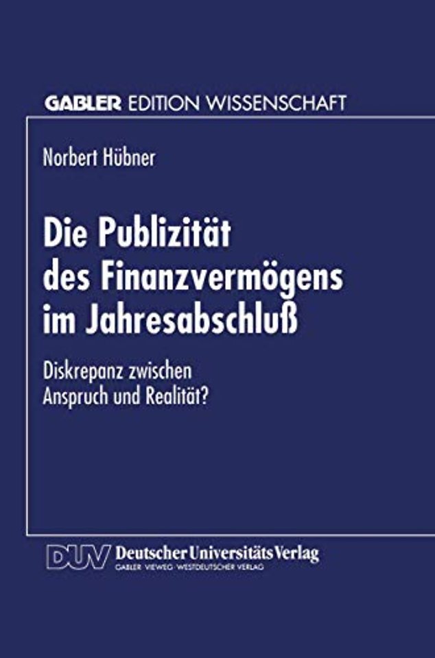 Die Publizität des Finanzvermögens im Jahresabschluß