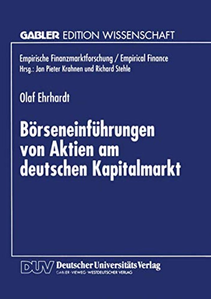 Börseneinführungen von Aktien am deutschen Kapitalmarkt