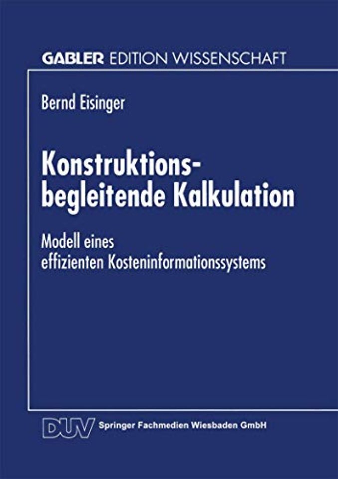 Konstruktionsbegleitende Kalkulation