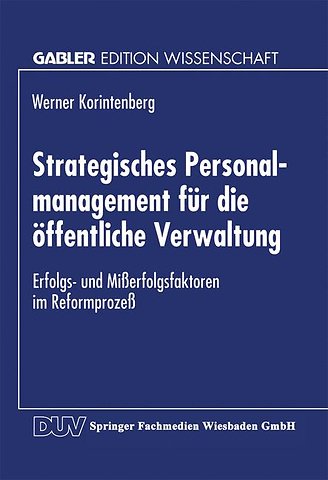 Strategisches Personalmanagement für die öffentliche Verwaltung