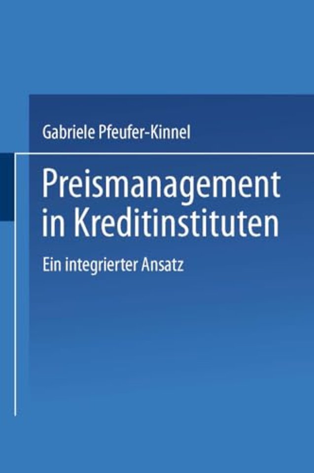 Preismanagement in Kreditinstituten