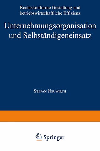 Unternehmungsorganisation und Selbständigeneinsatz