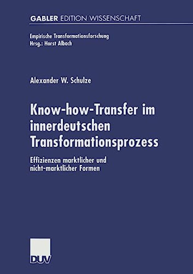 Know-how-Transfer im innerdeutschen Transformationsprozess