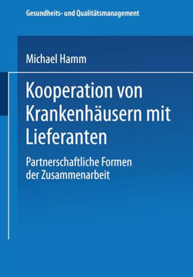 Kooperation von Krankenhäusern mit Lieferanten