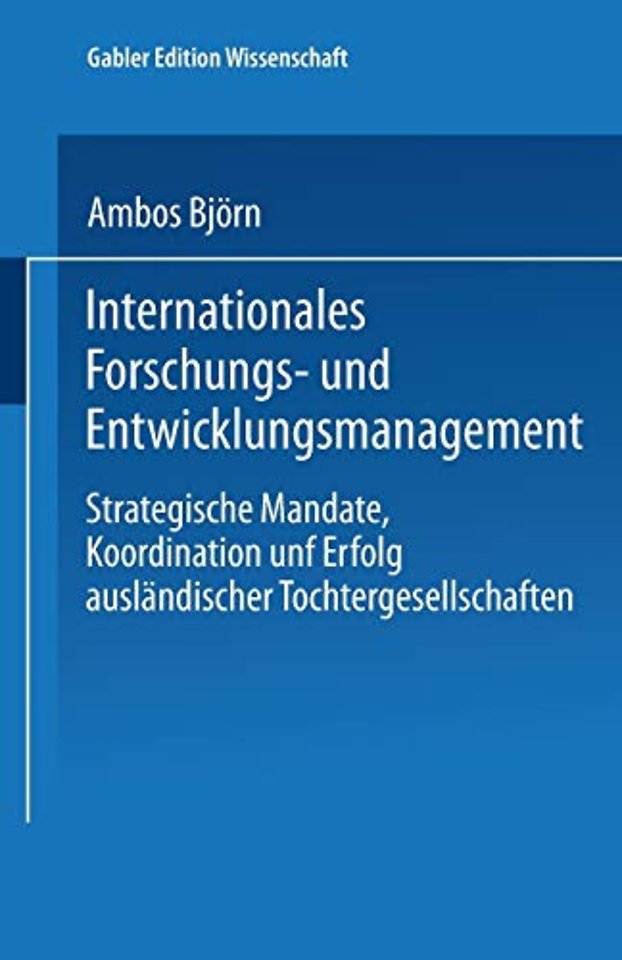 Internationales Forschungs- und Entwicklungsmanagement
