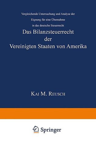 Das Bilanzsteuerrecht der Vereinigten Staaten von Amerika