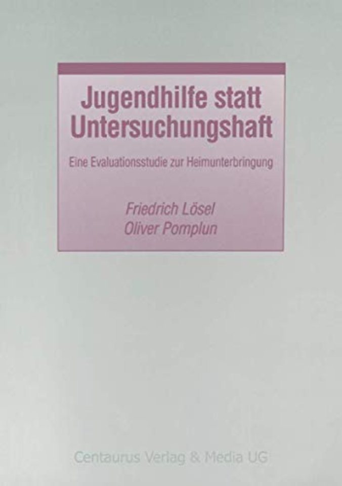 Jugendhilfe statt Untersuchungshaft