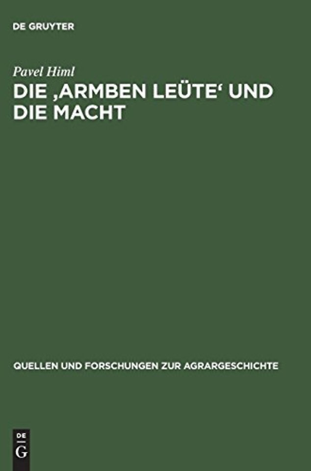 Die `armben Leüte` und die Macht – Konformes und nonkonformes Verhalten der Angehörigen einer frühneuzeitlichen ländlichen Gesellschaft (Herrsch