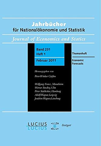 Economic Forecasts – Themenheft Heft 1/Bd. 231 (2011) Jahrbücher für Nationalökonomie und Statistik
