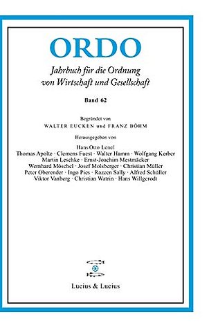 ORDO 62 – Jahrbuch für die Ordnung von Wirtschaft und Gesellschaft