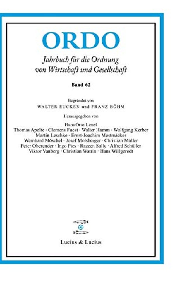 ORDO 62 – Jahrbuch für die Ordnung von Wirtschaft und Gesellschaft