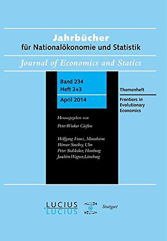 Frontiers in Evolutionary Economics – Themenheft 2+3/Bd. 234(2014) Jahrbücher für Nationalökonomie und Statistik