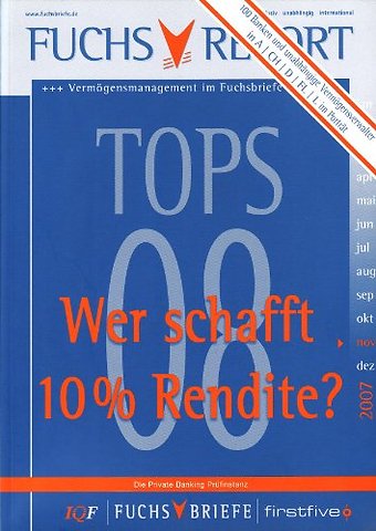 TOPS 08 - Wer schafft 10 % Rendite?