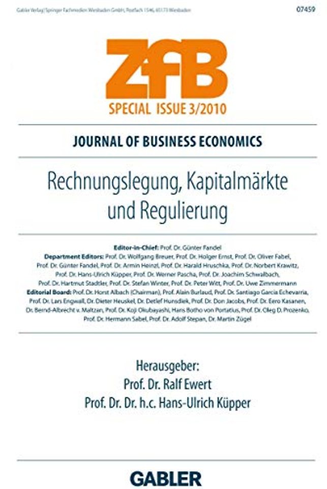 Rechnungslegung, Kapitalmärkte und Regulierung