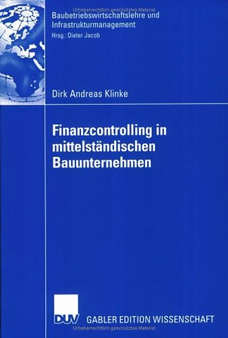 Finanzcontrolling in mittelständischen Bauunternehmen