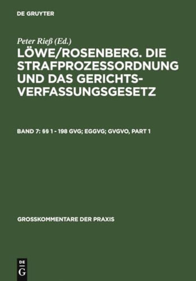 §§ 1 – 198 Gvg; Eggvg; Gvgvo