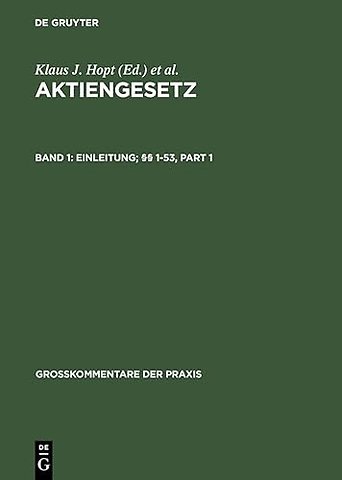 Einleitung; §§ 1–53