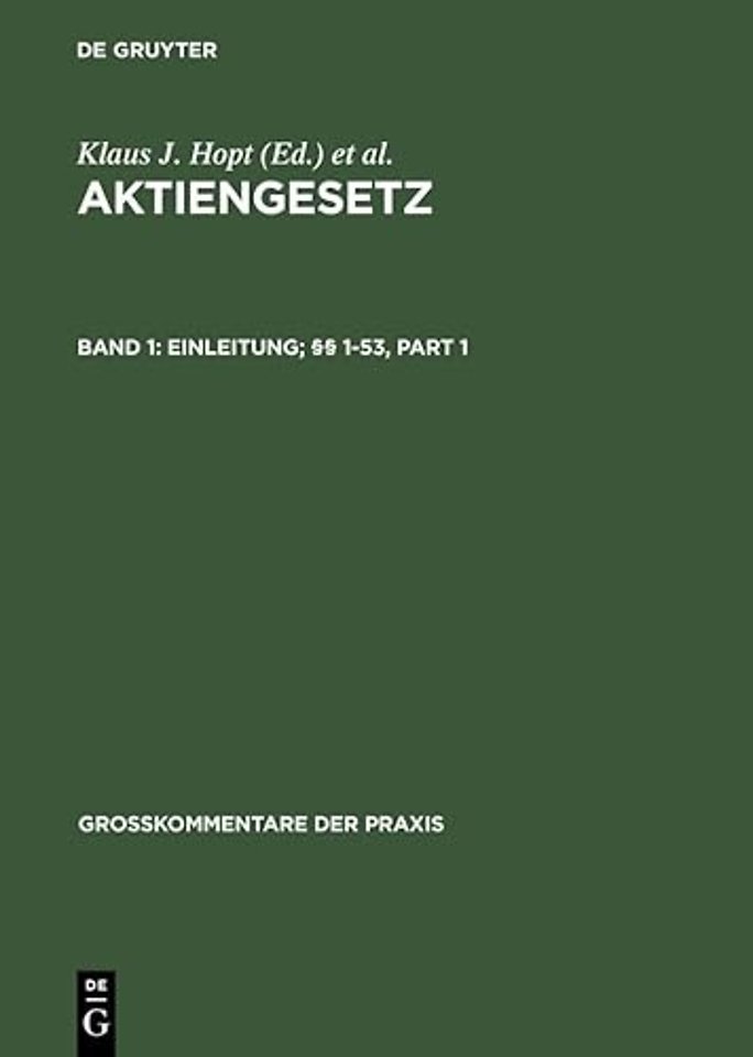 Einleitung; §§ 1–53