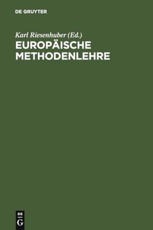 Europäische Methodenlehre – Handbuch für Ausbildung und Praxis