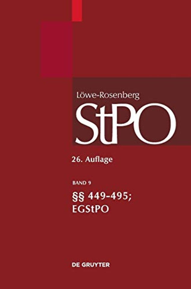 §§ 449–495; EGStPO