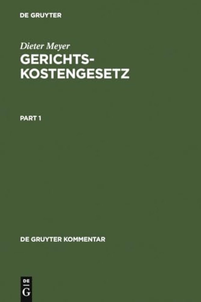 Gerichtskostengesetz – Kommentar