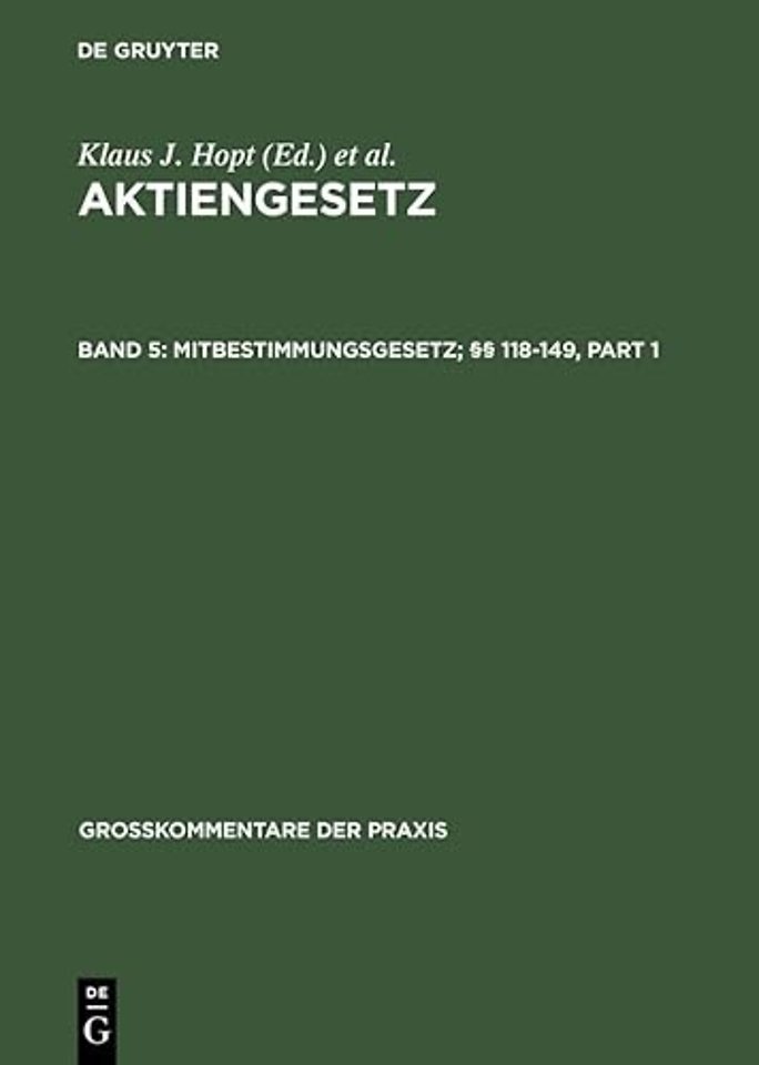 Mitbestimmungsgesetz; §§ 118–149