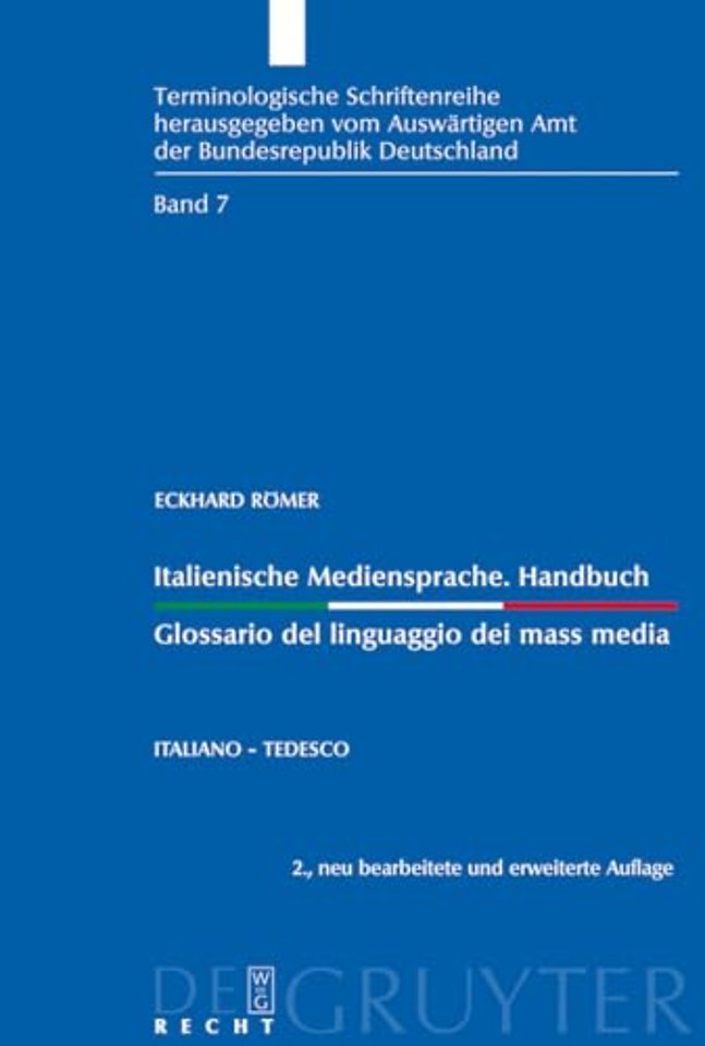 Italienische Mediensprache. Handbuch / Glossario – Italiano – tedesco