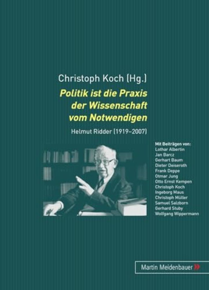 Politik Ist Die Praxis Der Wissenschaft Vom Notwendigen