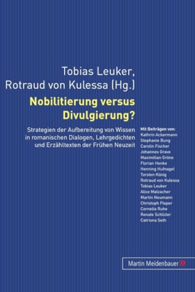 Nobilitierung Versus Divulgierung?