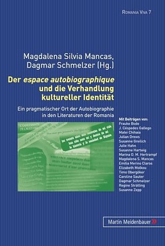 Der Espace Autobiographique Und Die Verhandlung Kultureller Identitaet