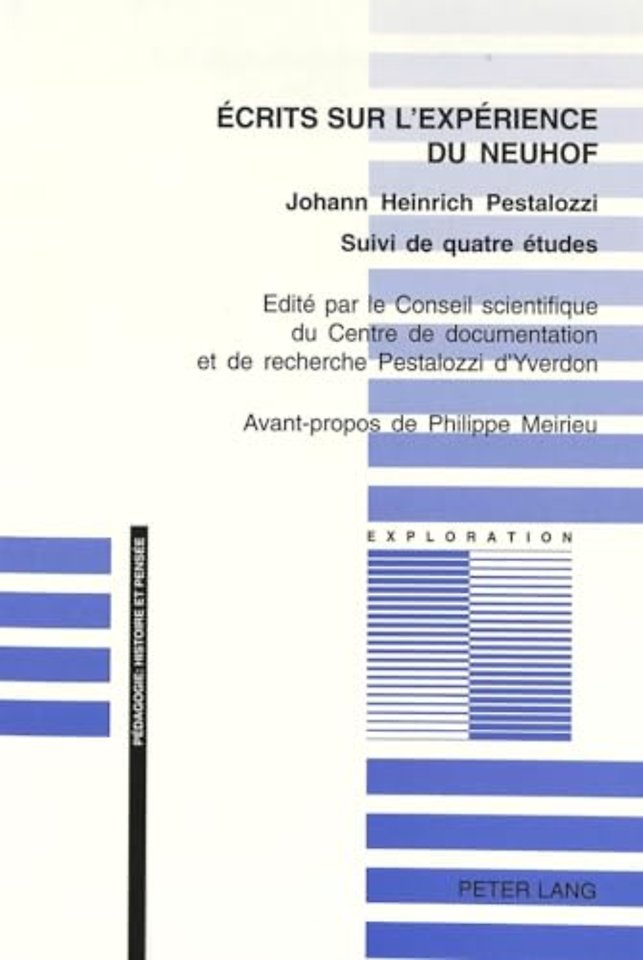 Ecrits sur l'experience du Neuhof